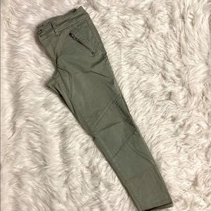 Olive Green Moto Skinny Jean